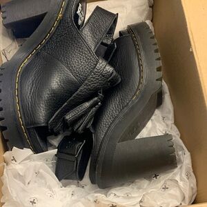 Dr. Martens Black Tassel Sandals